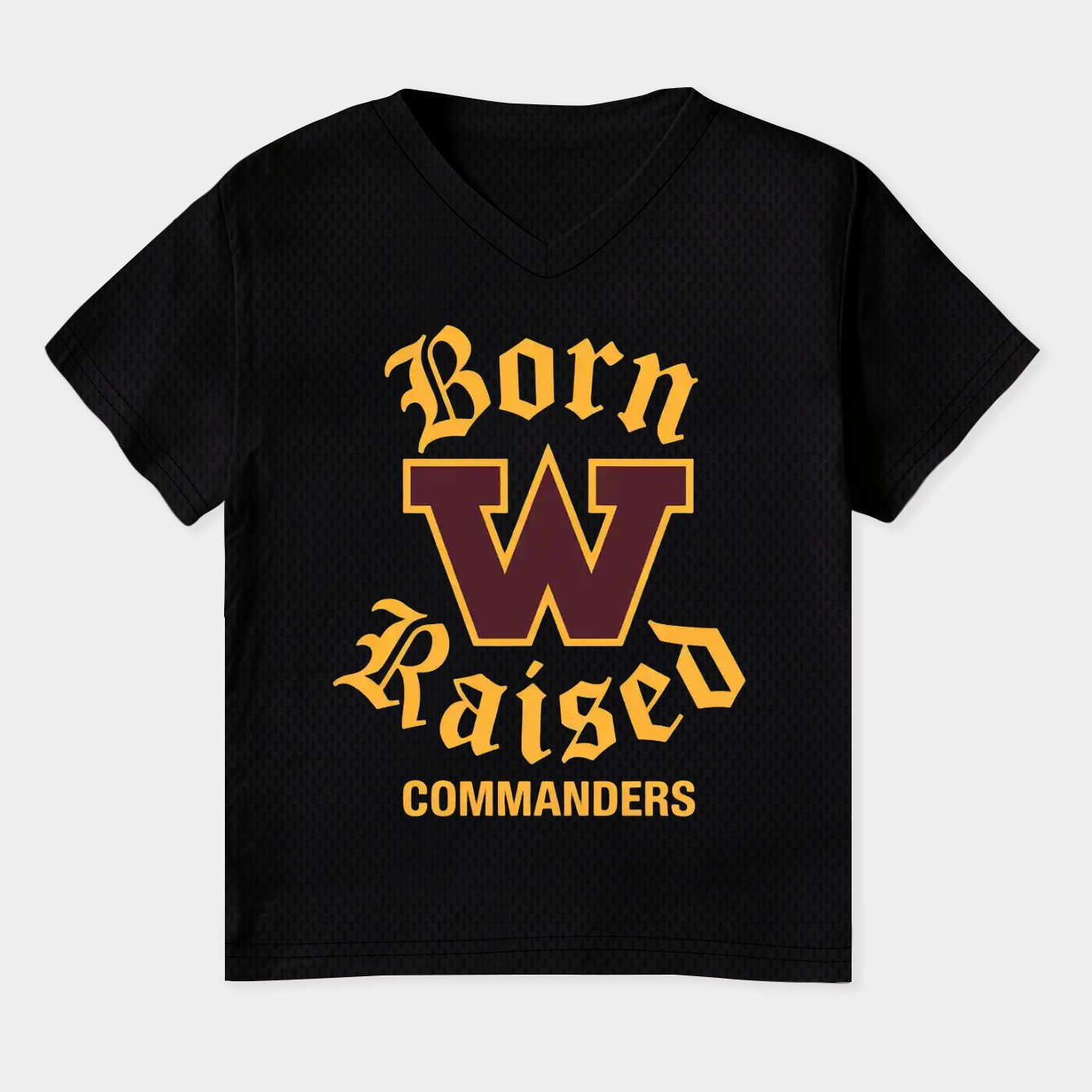 washington commanders born raised Women's Plus Size V-Neck T-Shirt
