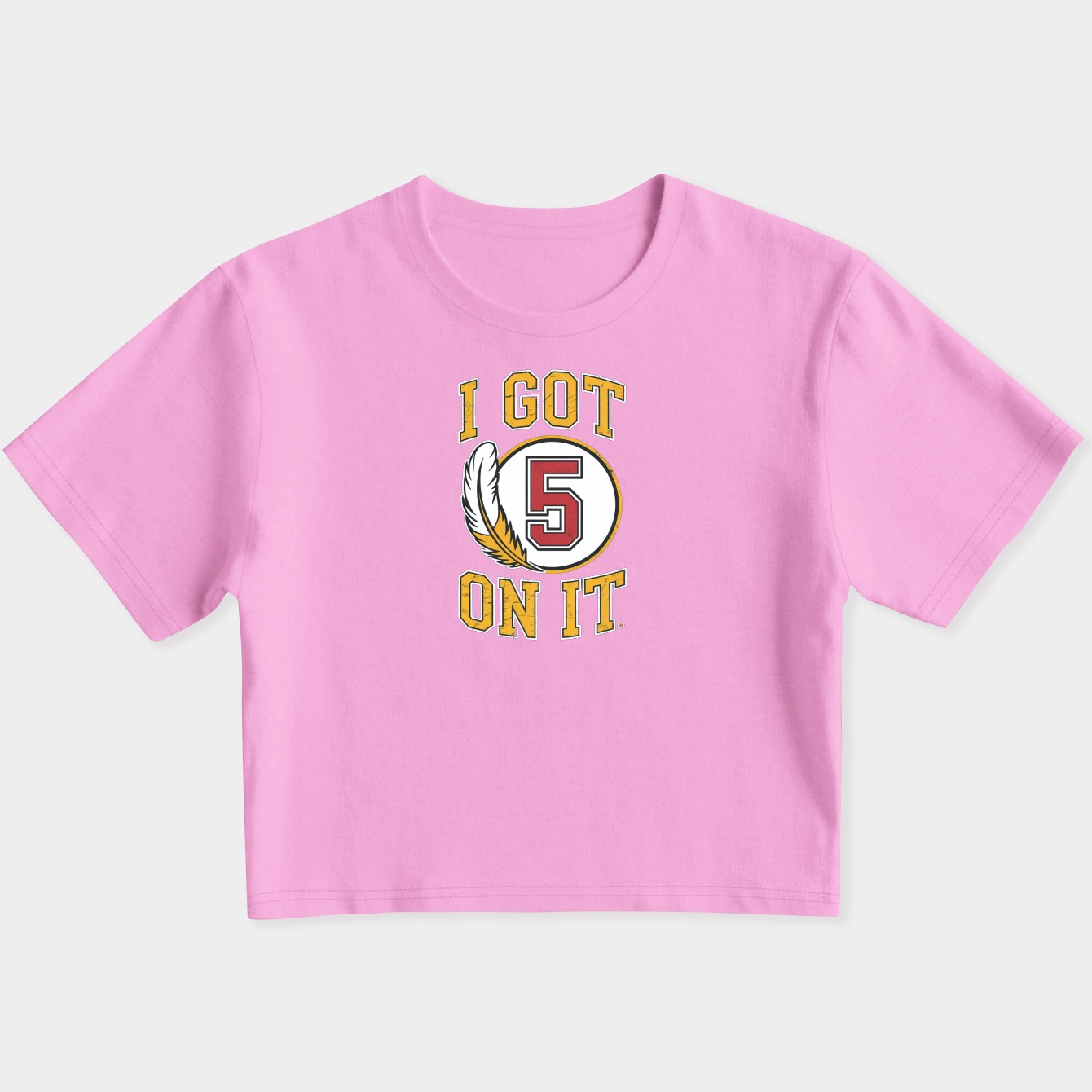 washington-commanders five feather design Women's Slim Fit Baby Tee