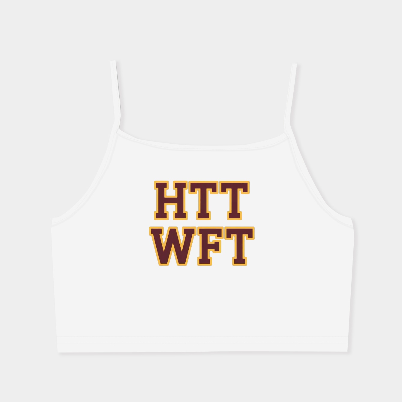 HTTWFT Bold White Design Women's Spaghetti Strap Tank Top