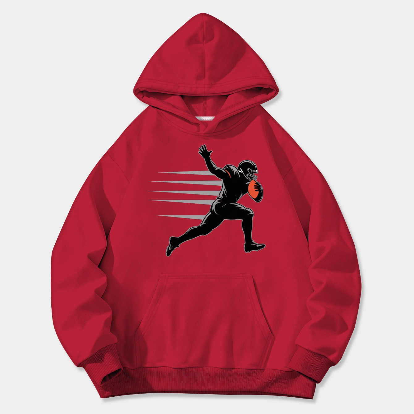 Touchdown Black Silhouette Women's Plus Size Hoodie