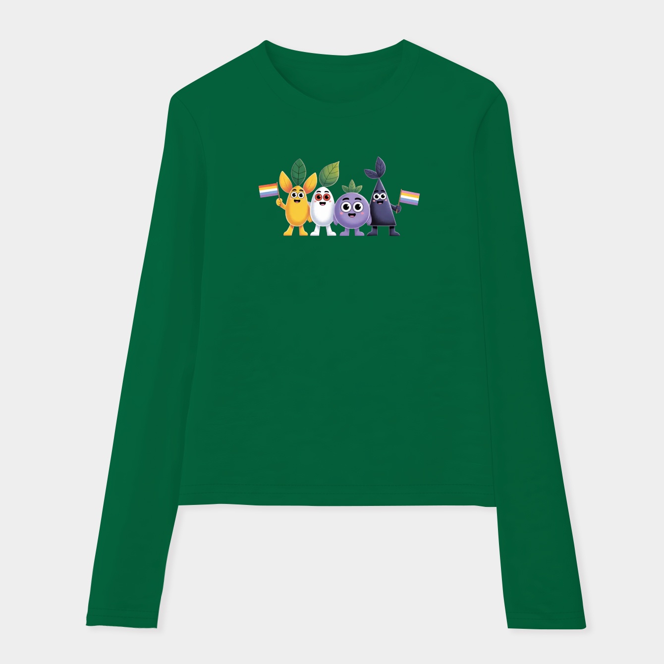 Pride Pikmin Nonbinary Women's Soft Long Sleeve T-Shirt