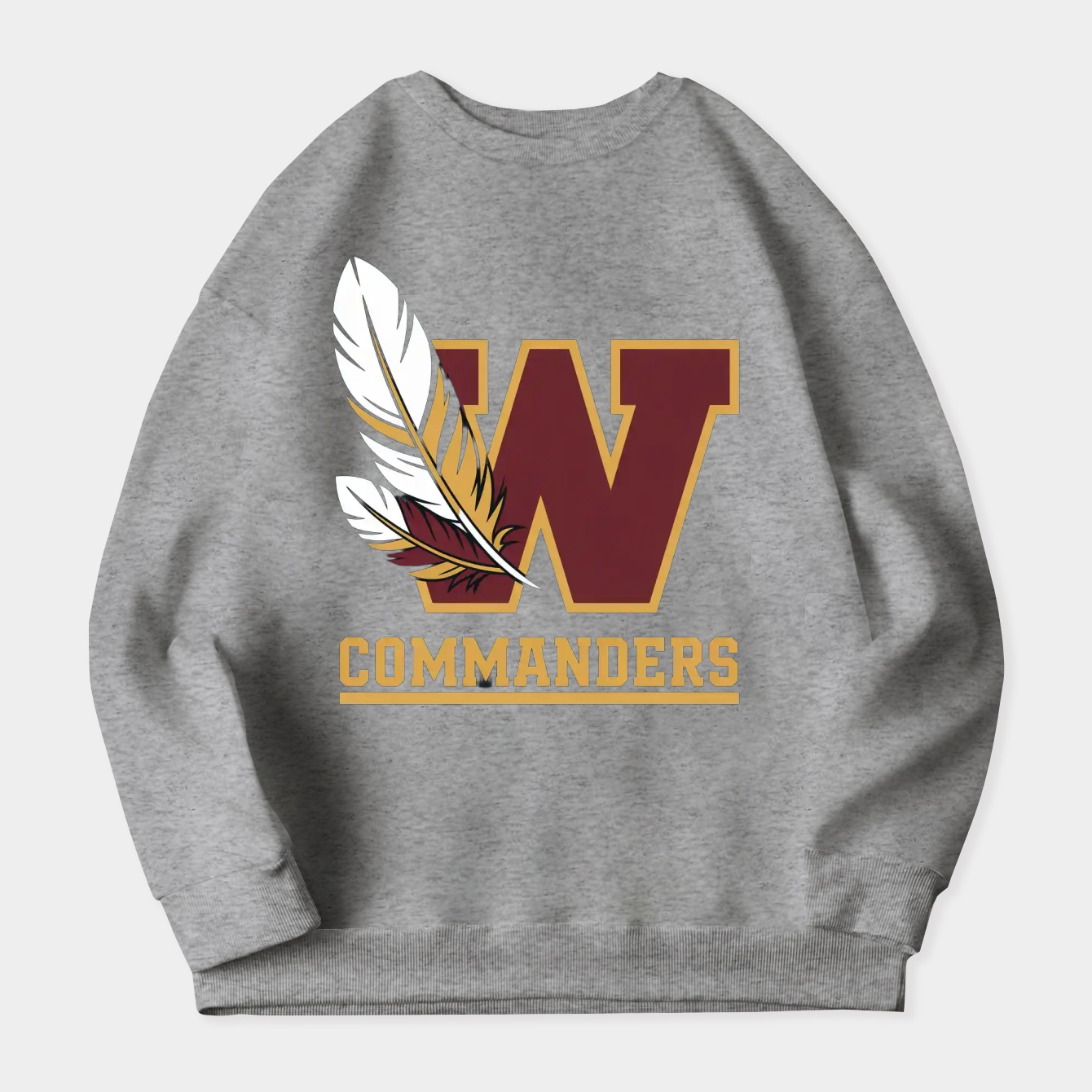 Feathers Washington Commanders #97 Women's Crewneck Sweatshirt