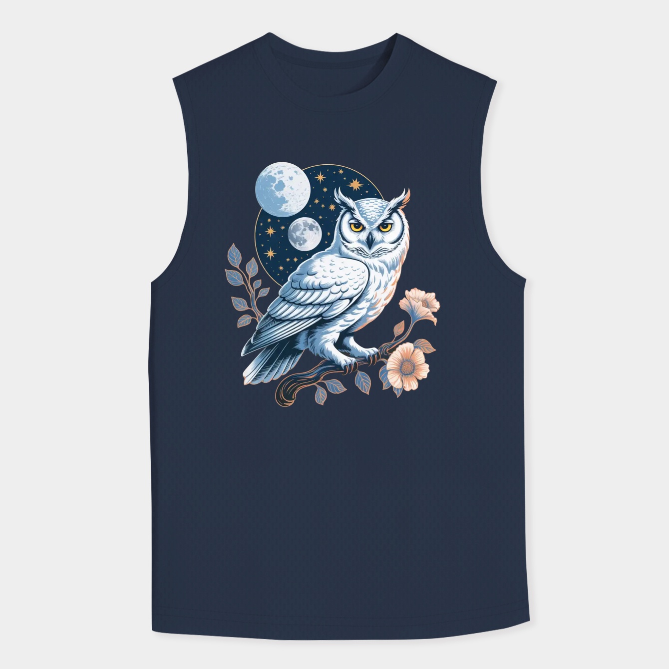 White Owl at Night Men's Tank Top
