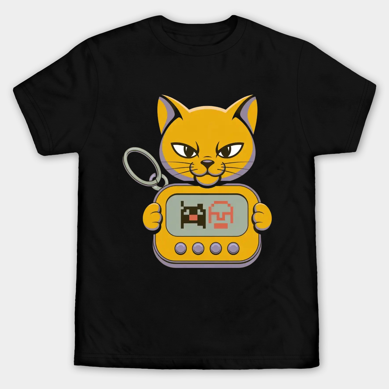 Luz message digital cat Men's Big & Tall T-shirt