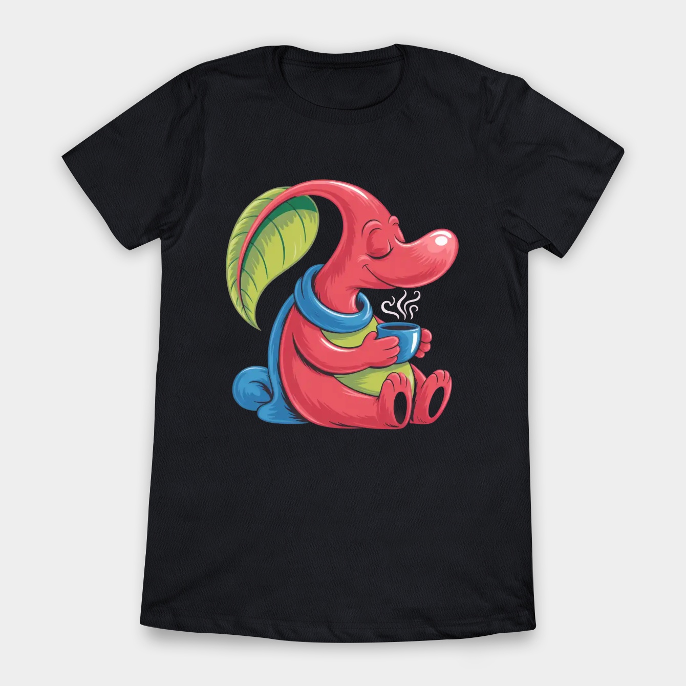 Cozy Creature with Tea Women's T-Shirt
