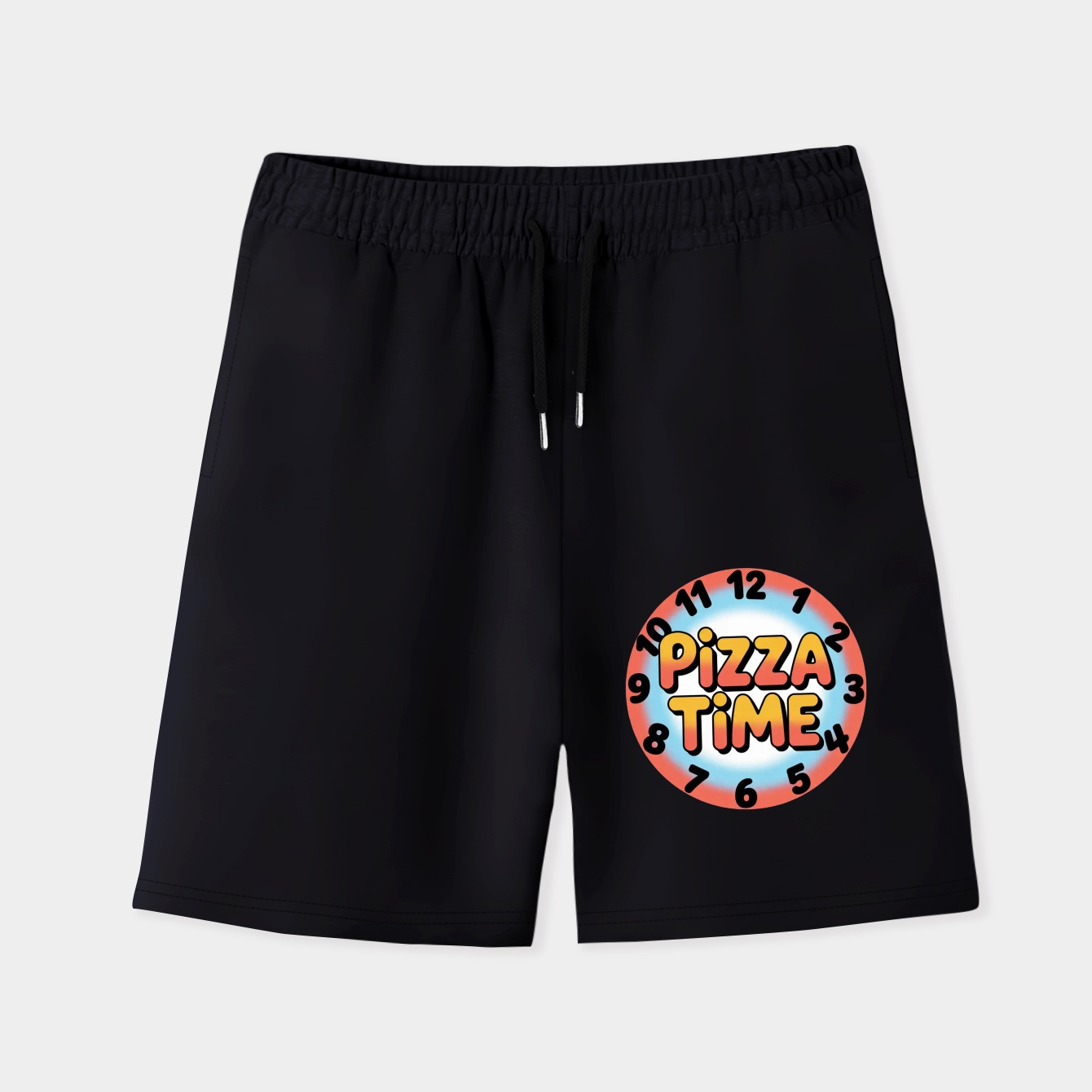 Pizza Time Clock Men's Quick-Dry Athletic Shorts