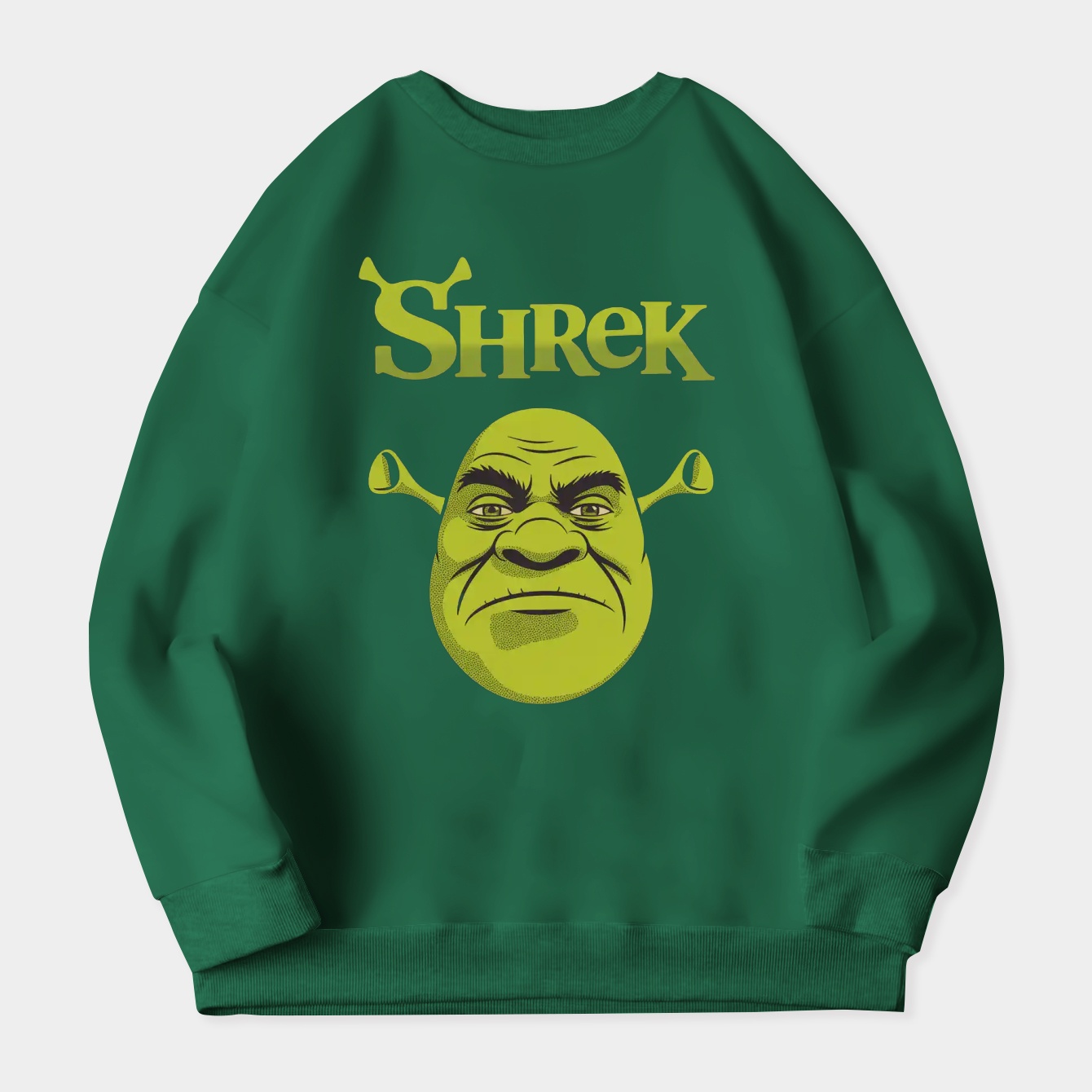 Shrek Grumpy Green Comic Art Women's Plus Size Sweatshirt