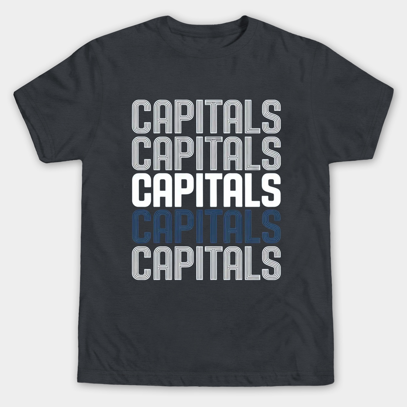 Capitals Repeat - Navy Men's Big & Tall T-shirt