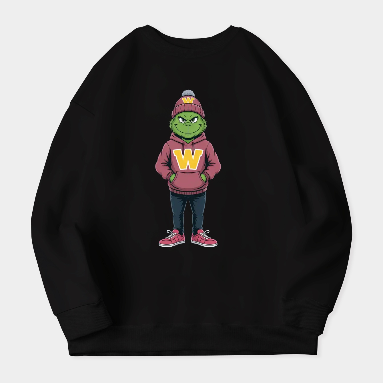 Grinch Player Washington Commanders Women's Plus Size Sweatshirt