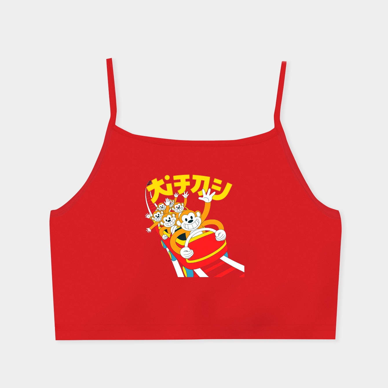 Monkey Ride Roller Coaster Fun Women's  Spaghetti Strap Tank Top