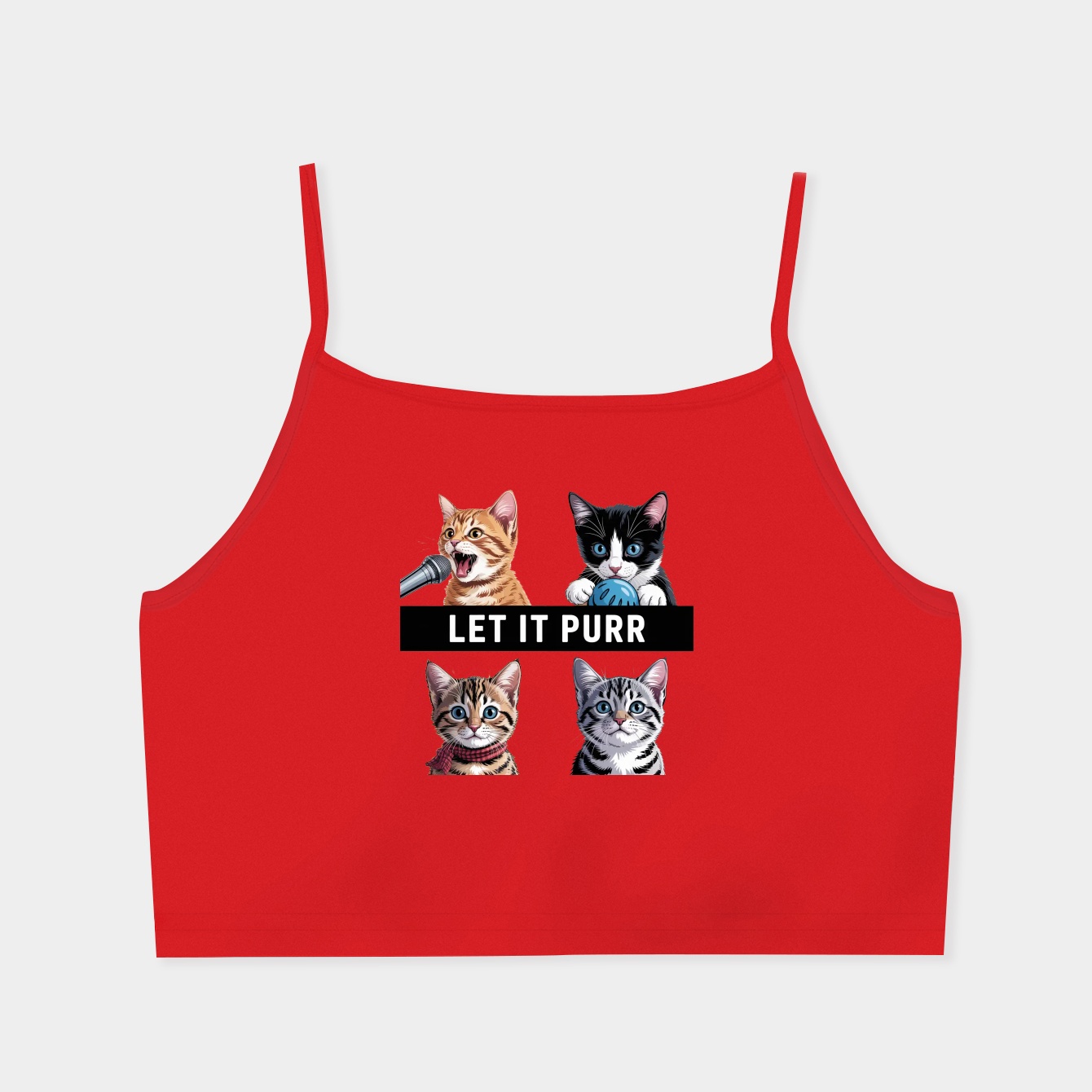 Let It Purr Women's Spaghetti Strap Tank Top