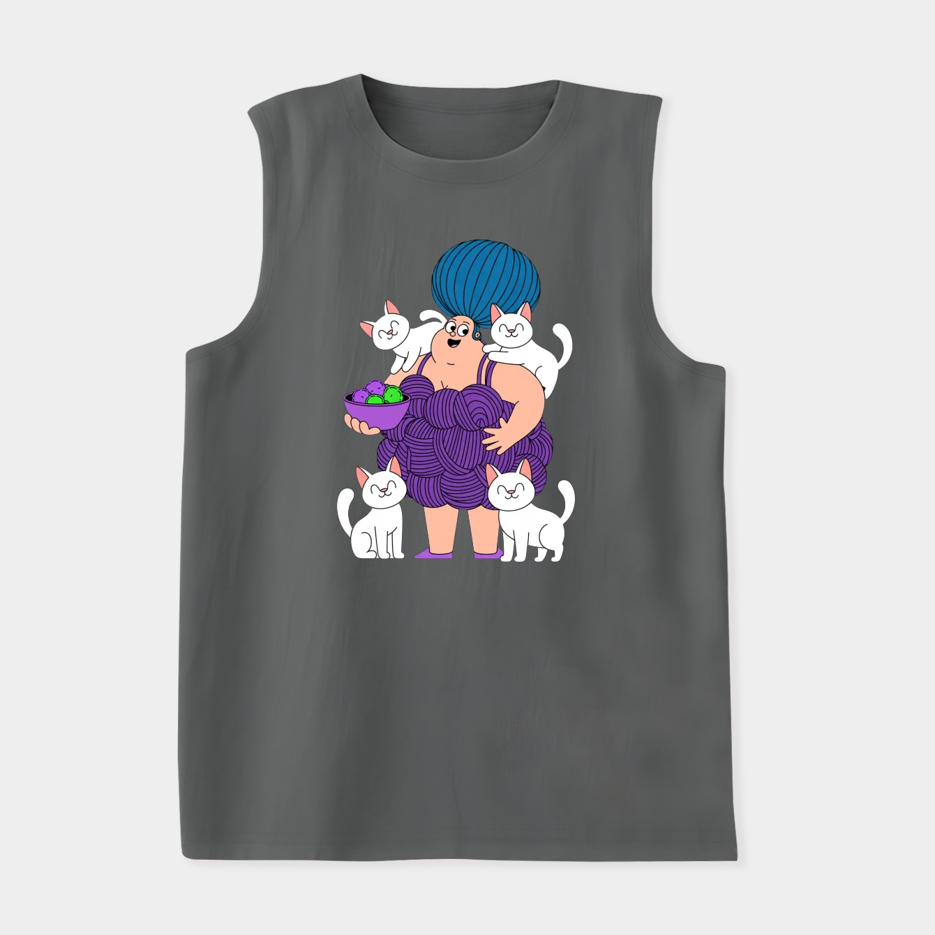 Gravity Falls Cat Lady Character Women's Soft Tank Top