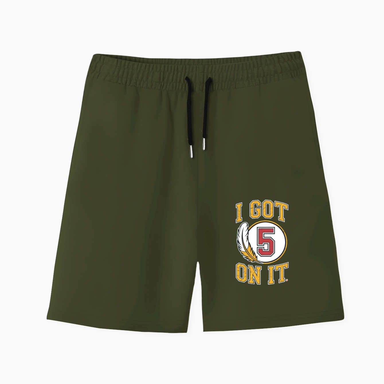 washington-commanders five feather design Men's Quick-Dry Athletic Shorts