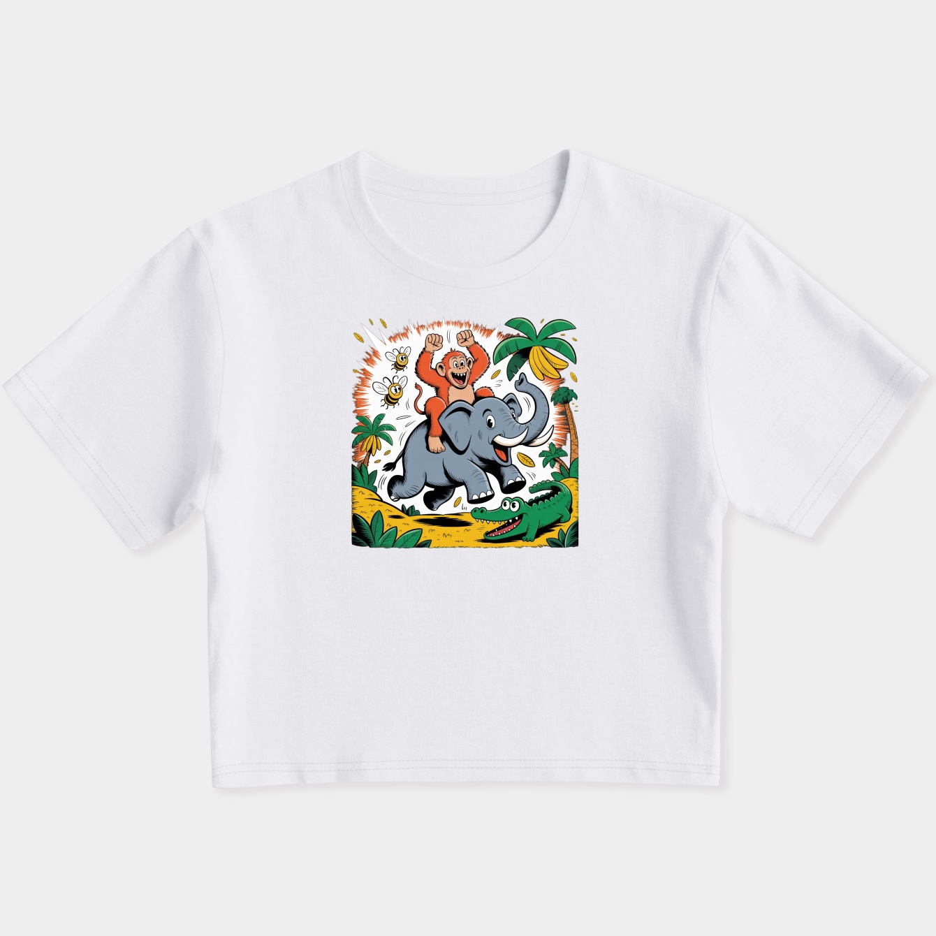 Jungle Rush Women's Slim Fit Baby Tee
