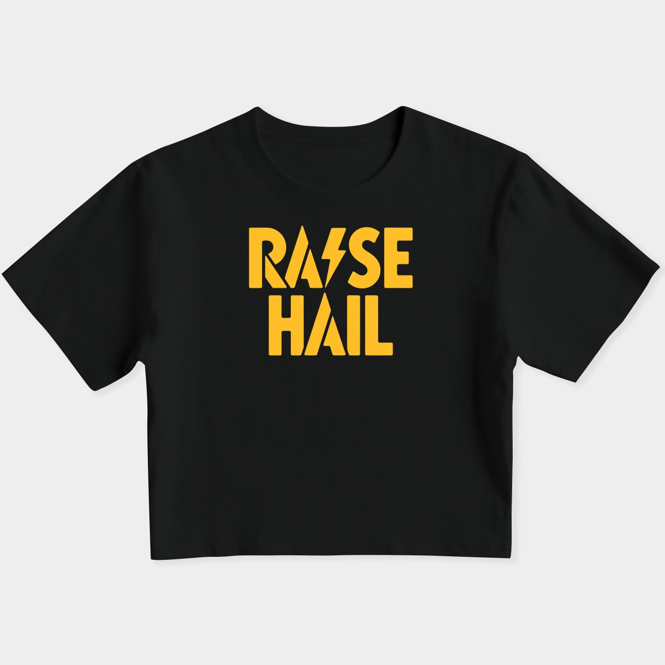 Commanders Raise Hail AC DC Style Women's Slim Fit Baby Tee