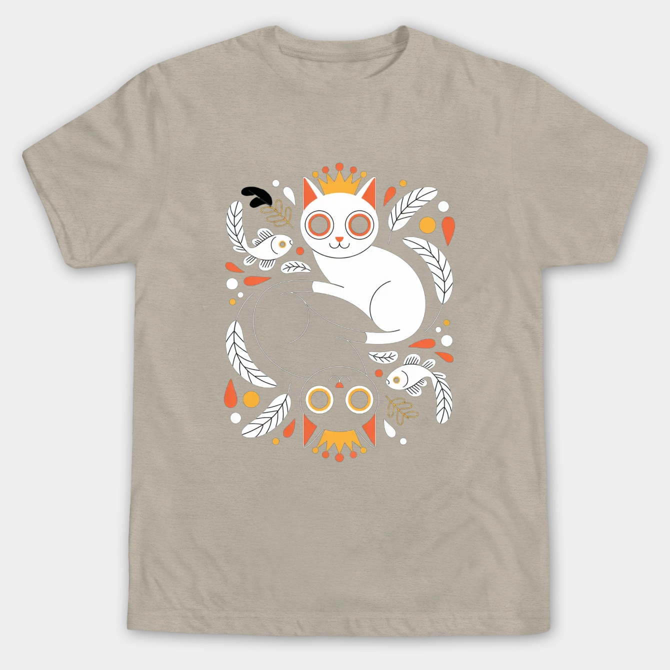 Queen Cat Card Men's Big & Tall T-shirt