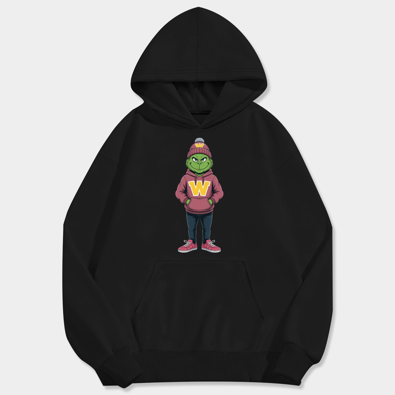 Grinch Player Washington Commanders Men's Big & Tall Hoodie