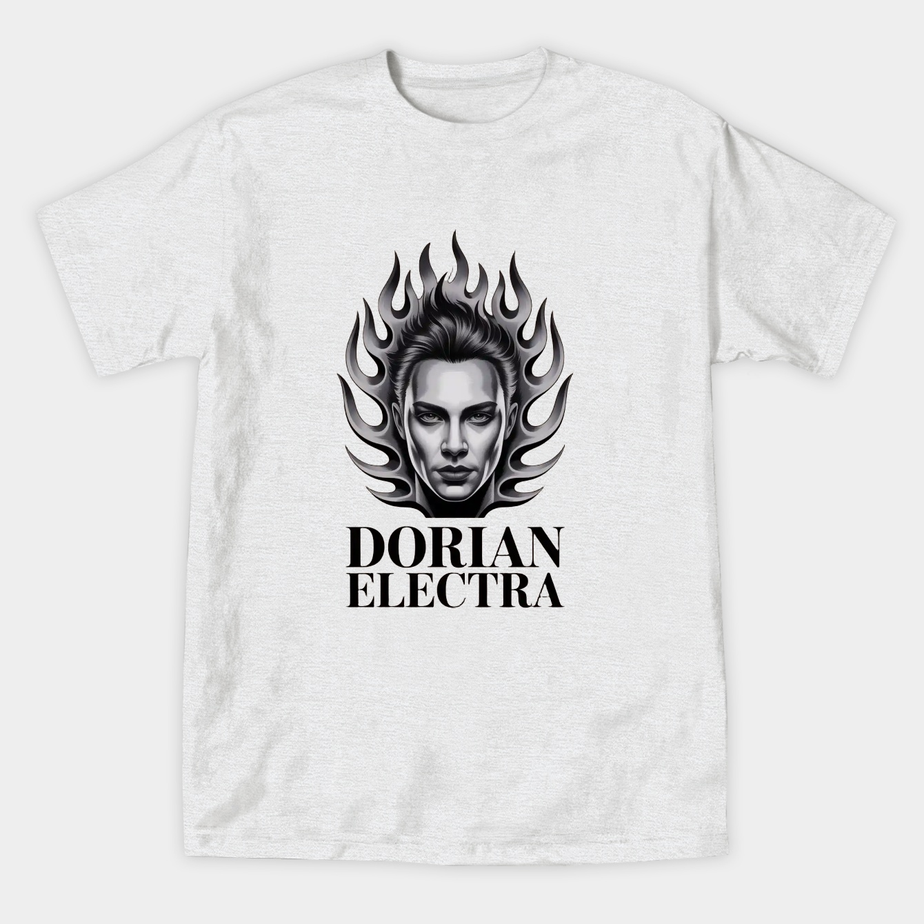 Dorian Electra Flame Portrait Women's Athletic Performance T-Shirt