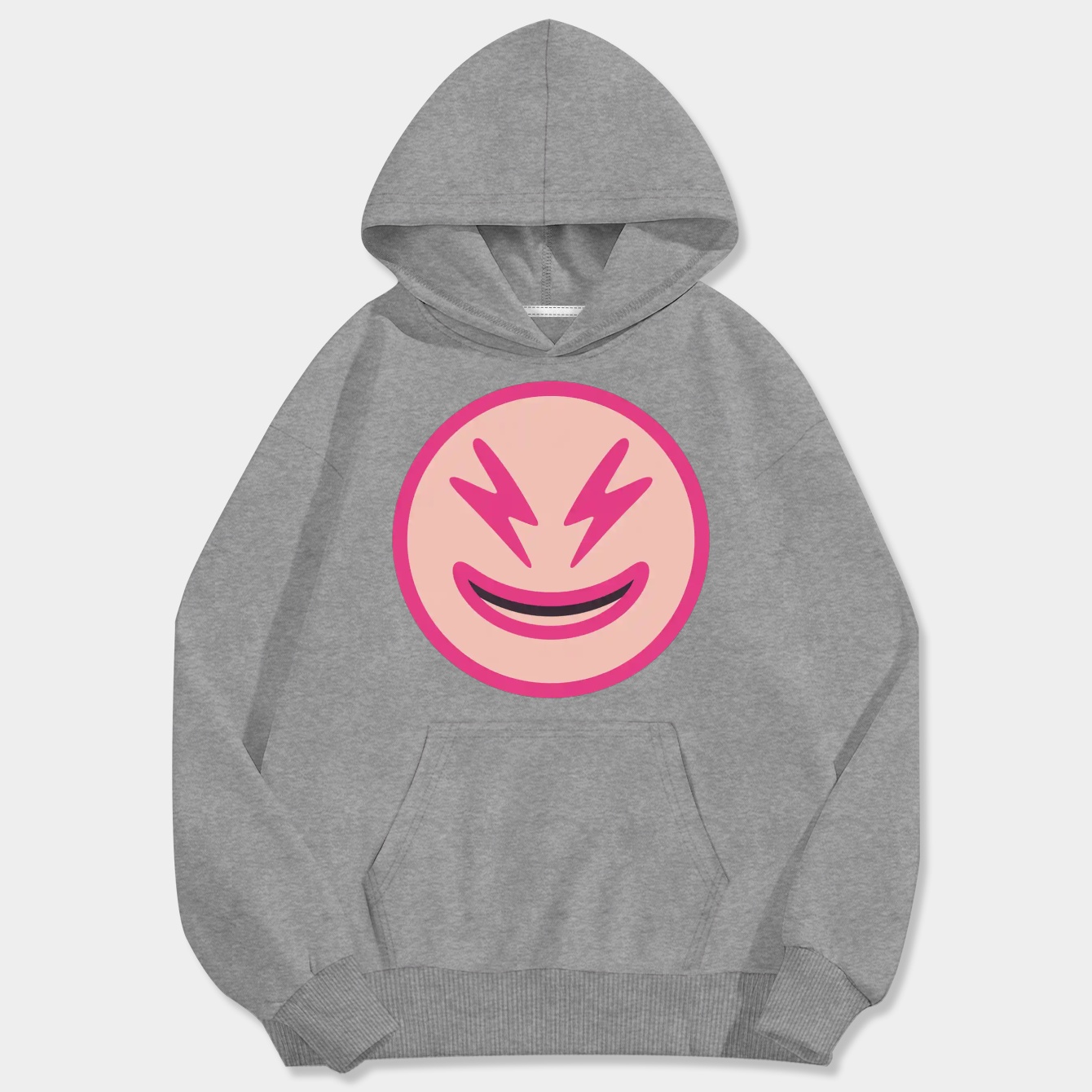 Lightning Bolt Happy Face Men's Big & Tall Hoodie