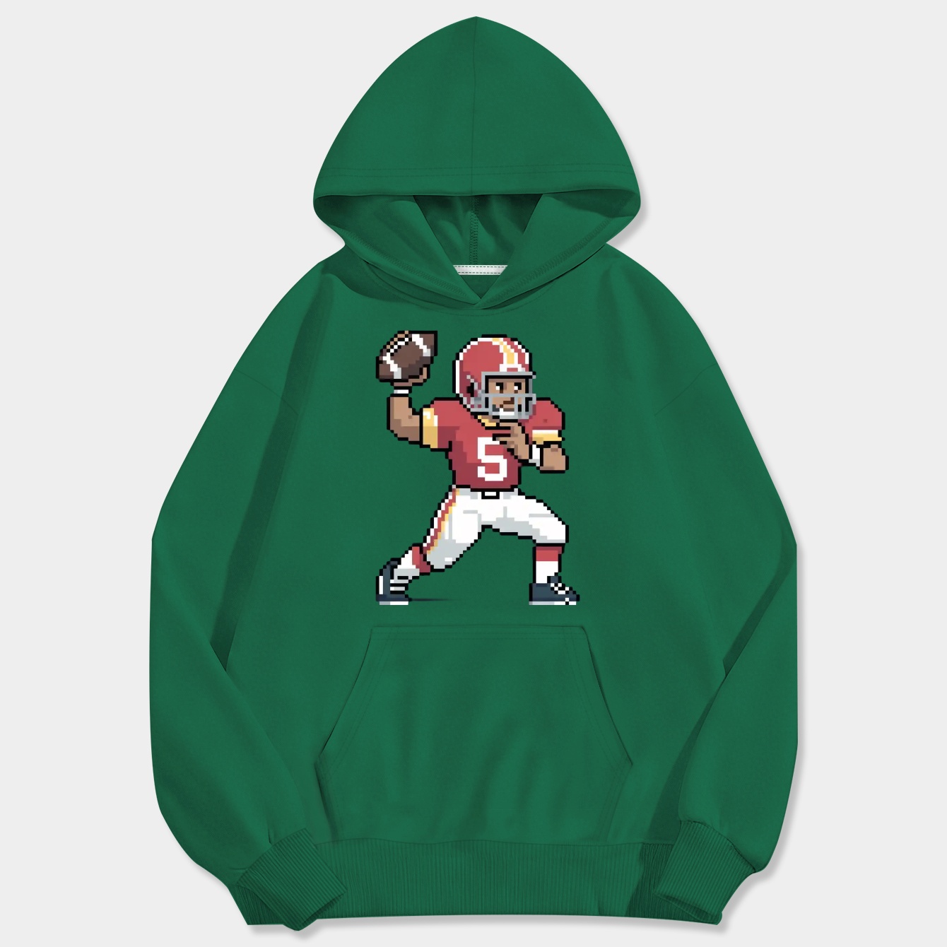 Daniels Pixel Quarterback Throw Men's Big & Tall Hoodie