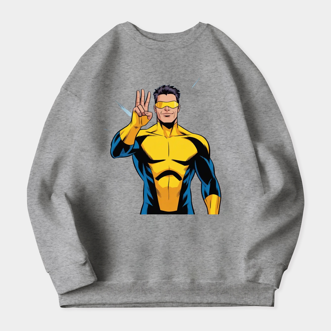 invincible hero dynamic pose Women's Crewneck Sweatshirt