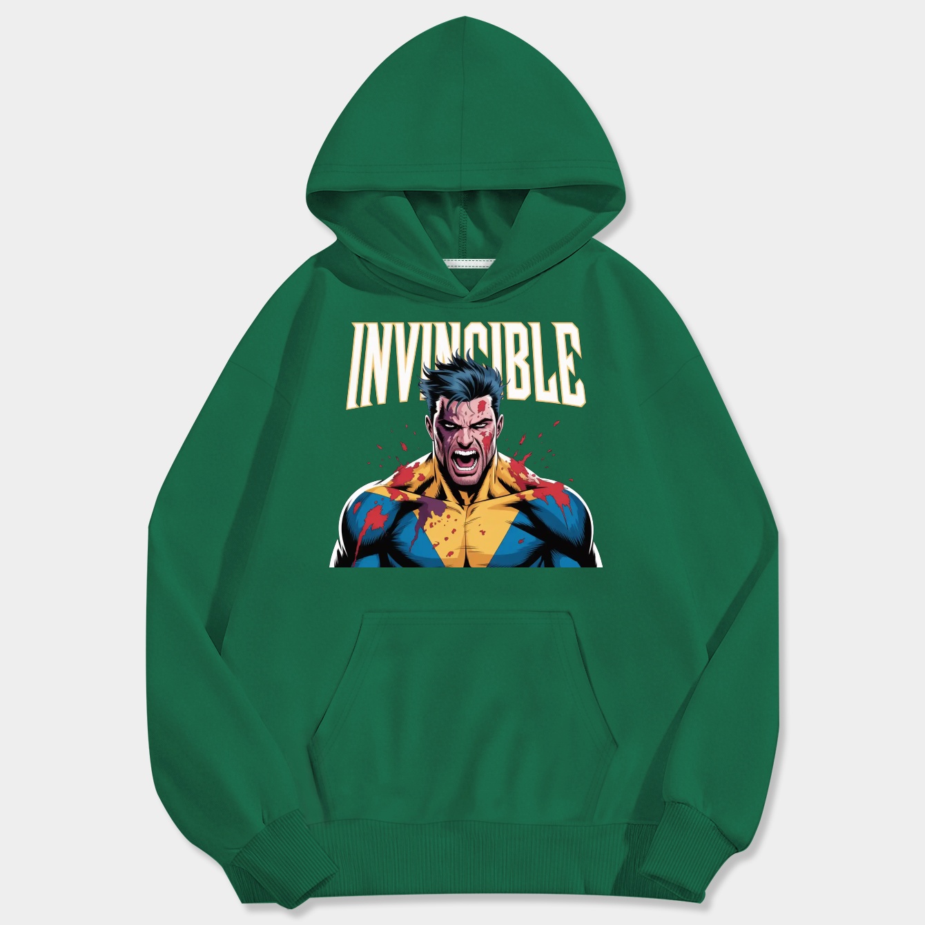 Invincible Battle Damaged Mark Men's Big & Tall Hoodie