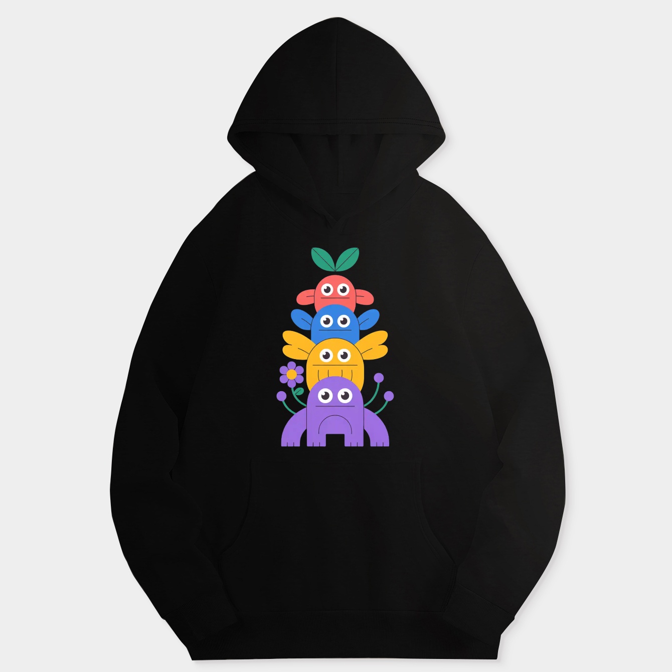 Pikmin Character Stack Design Women's Hoodie