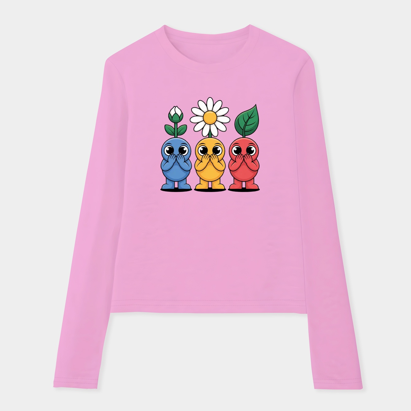 Three wise pikmin Women's Soft Long Sleeve T-Shirt