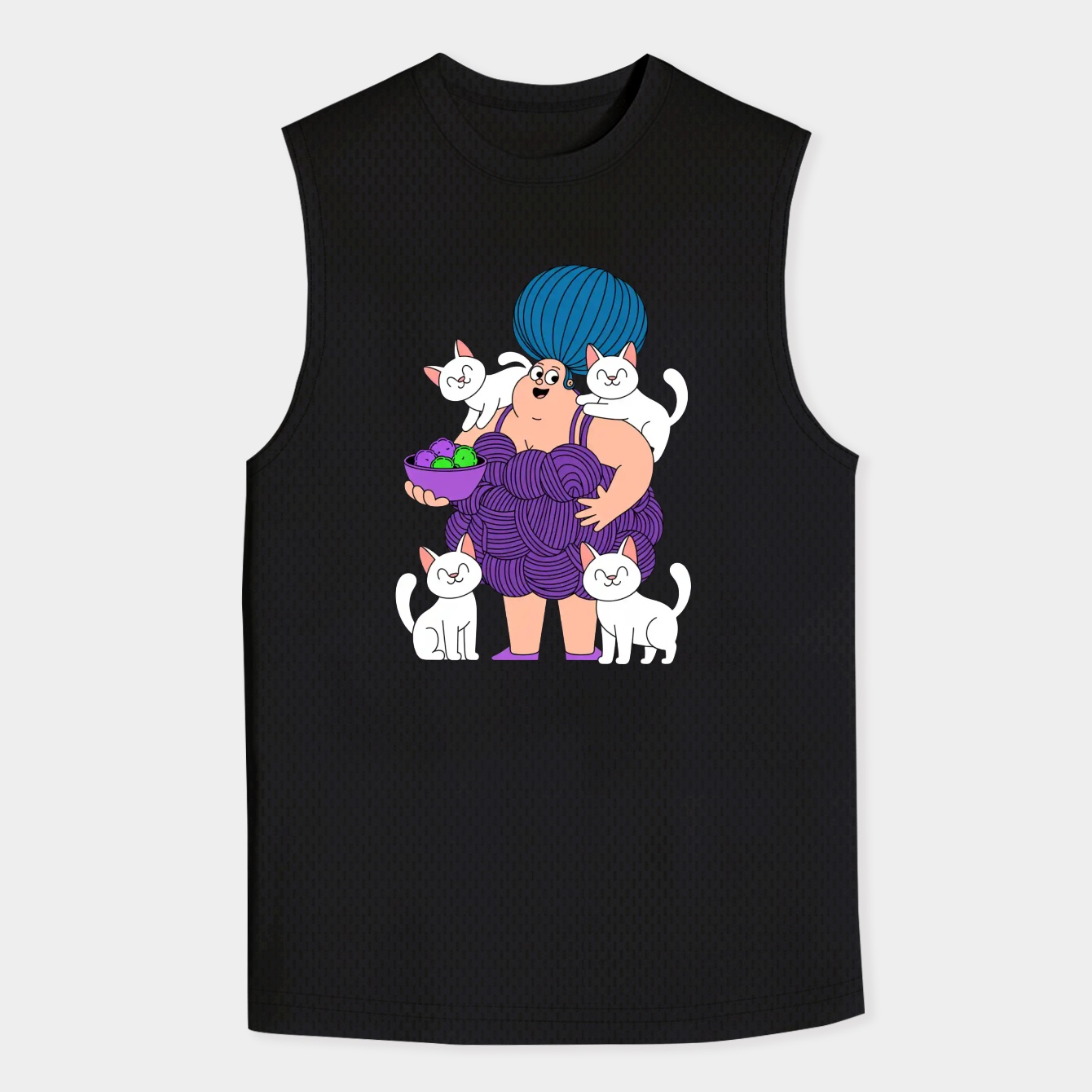 Gravity Falls Cat Lady Character Men's Tank Top