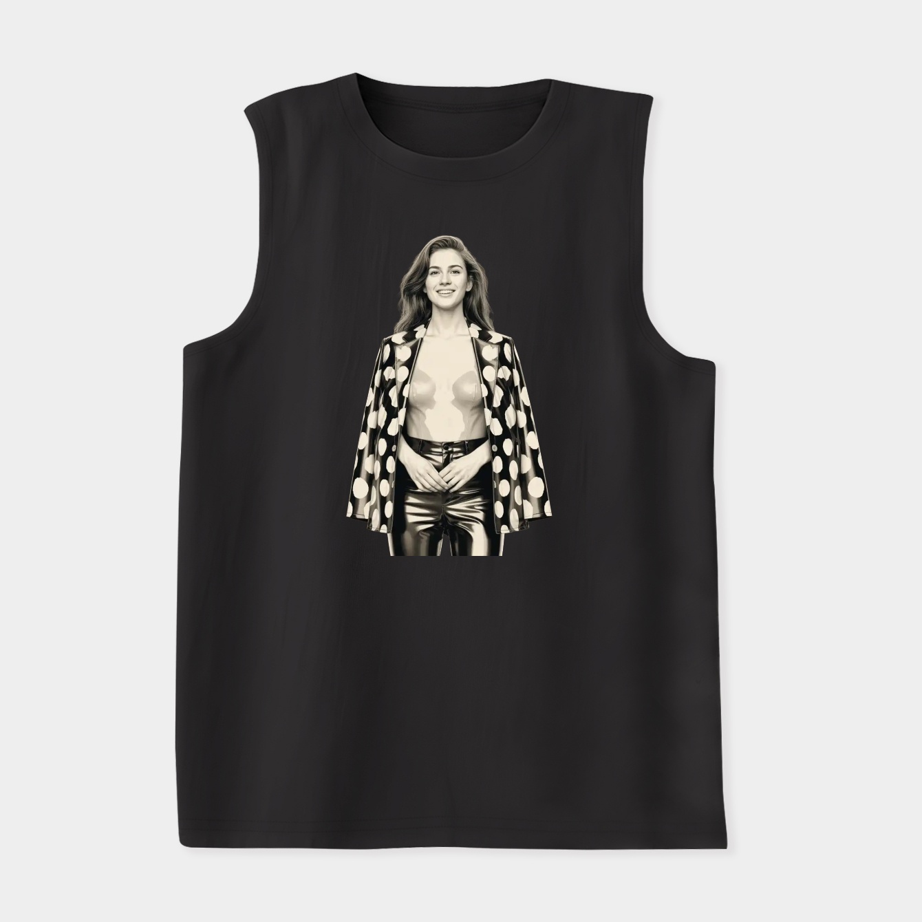 Selena Iconic Black and White Portrait Women's Soft Tank Top