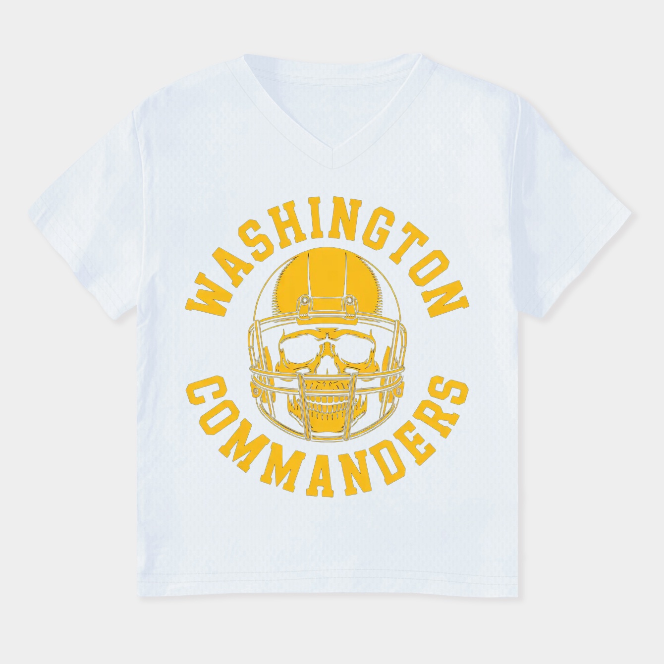 Washington Commanders Skull Women's Plus Size V-Neck T-Shirt