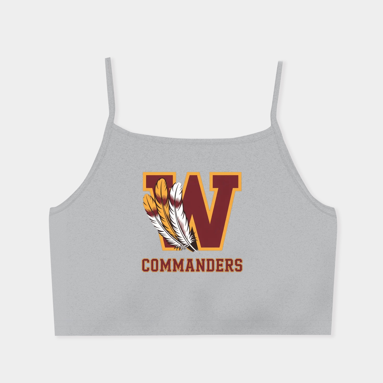 Feathers Washington Commanders Women's  Spaghetti Strap Tank Top