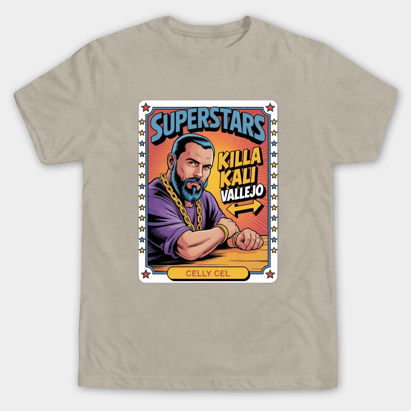 Bubble Gum Card SUPERSTARS Celly Cel Men's Big & Tall T-shirt