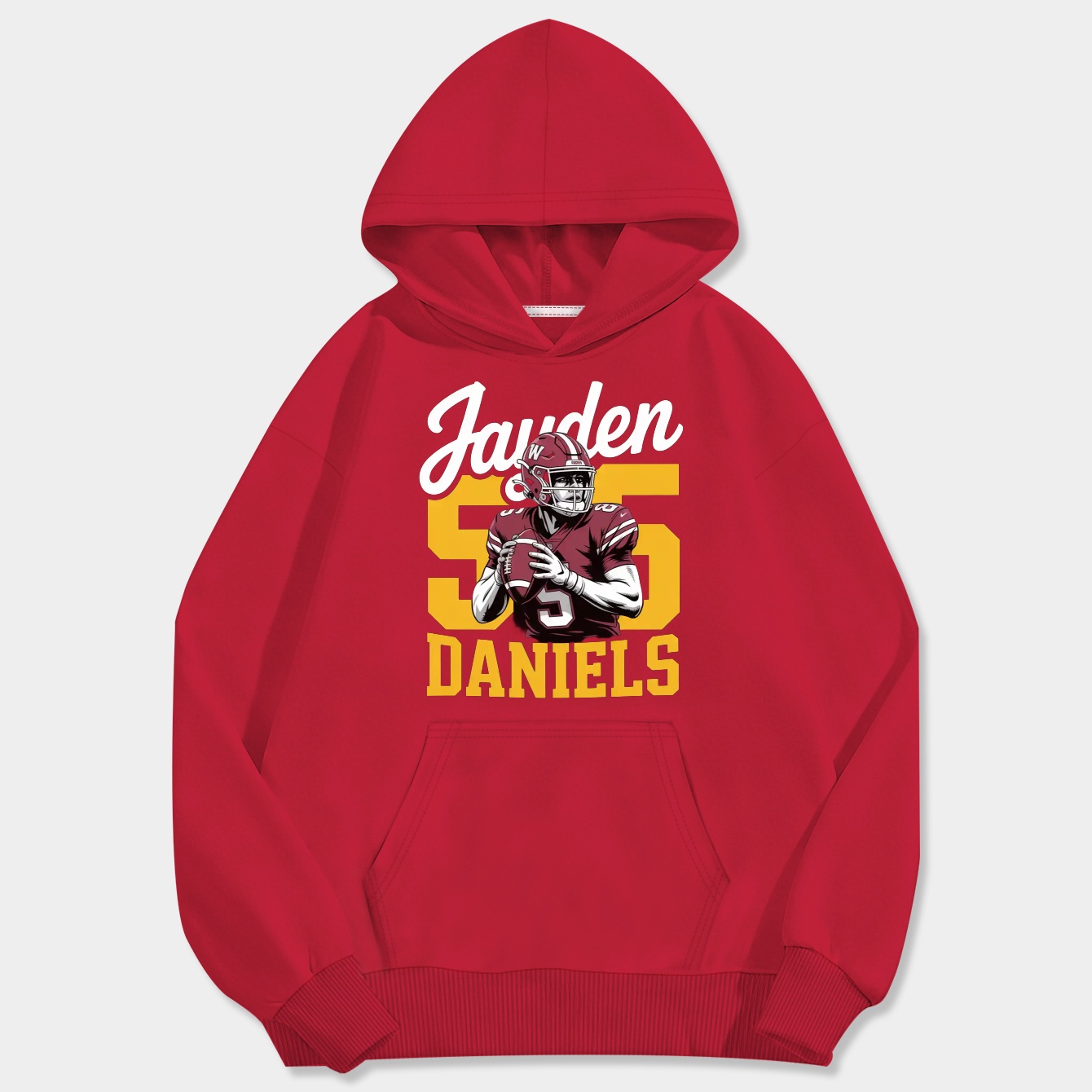 Washington Commanders Jayden Daniels Men's Big & Tall Hoodie