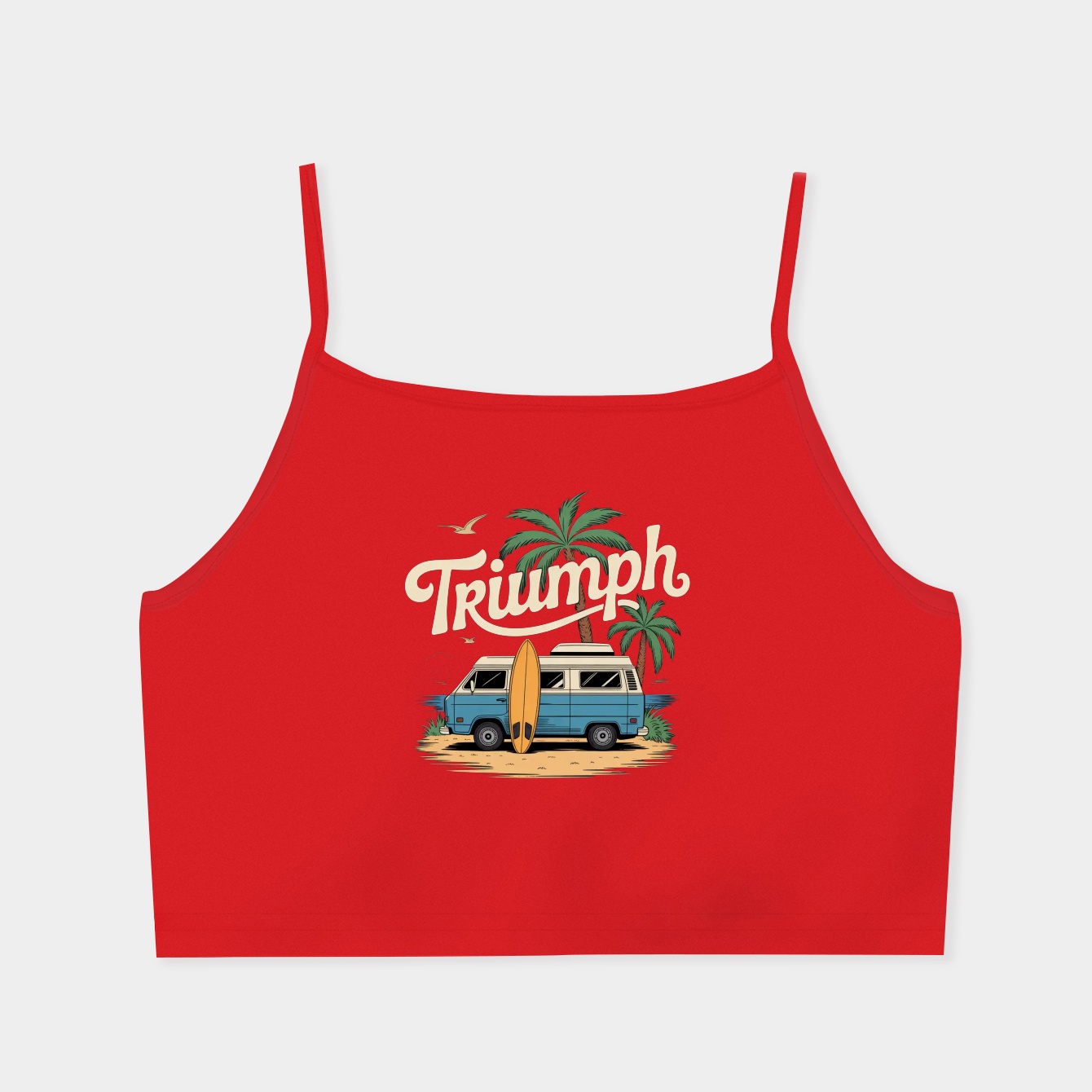 Triumph Camper Van Tropical Scene