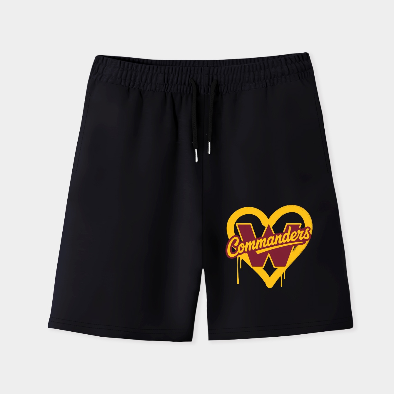 Washington Commanders Heart Logo Men's Quick-Dry Athletic Shorts