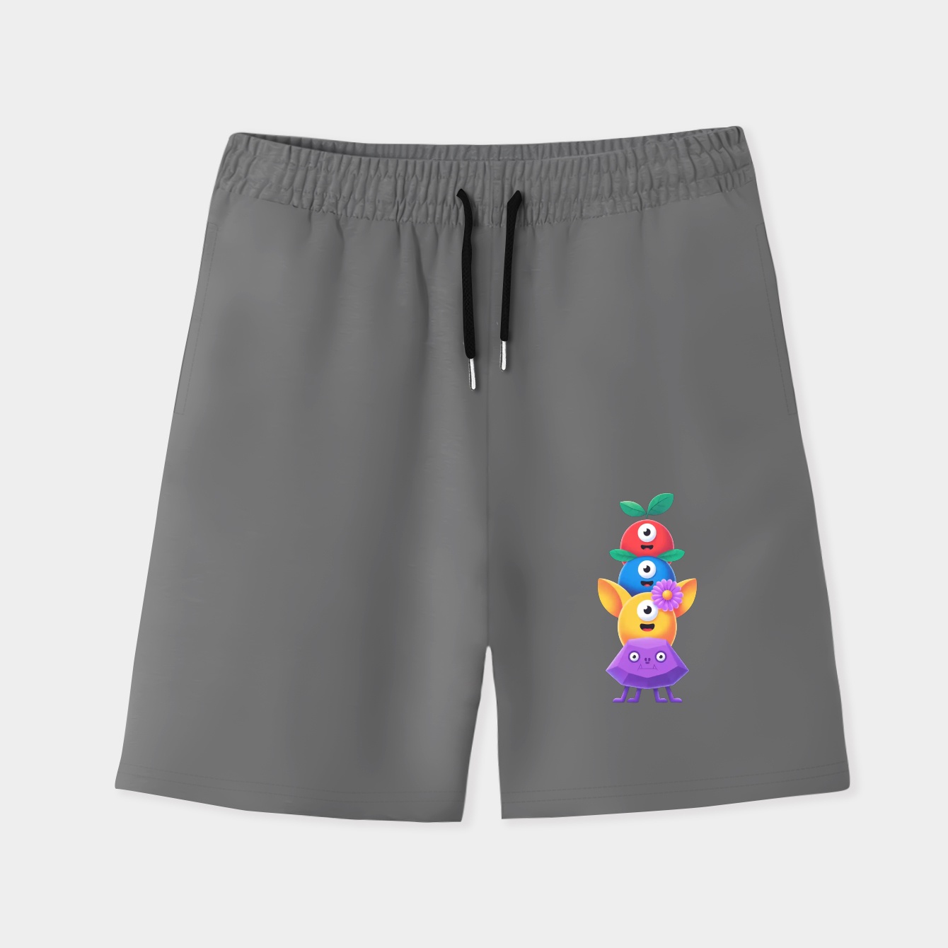 Pikmins Character Stack Design Men's Quick-Dry Athletic Shorts