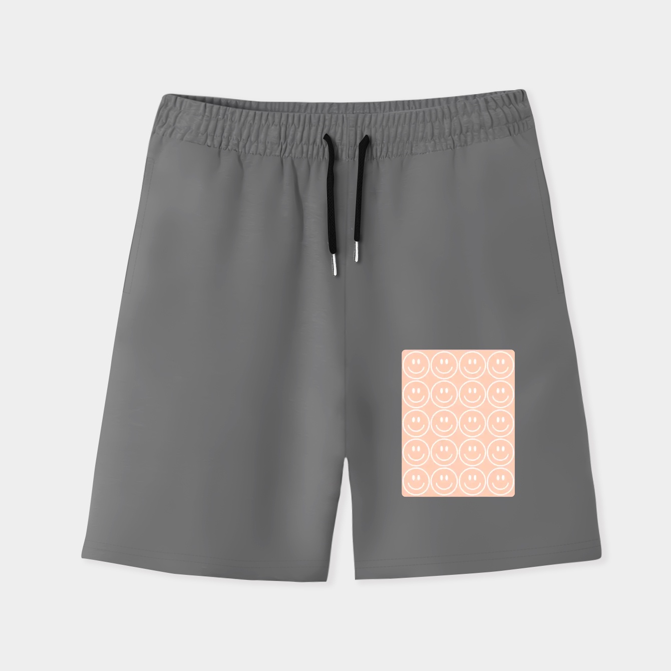 smiley face pattern Men's Quick-Dry Athletic Shorts