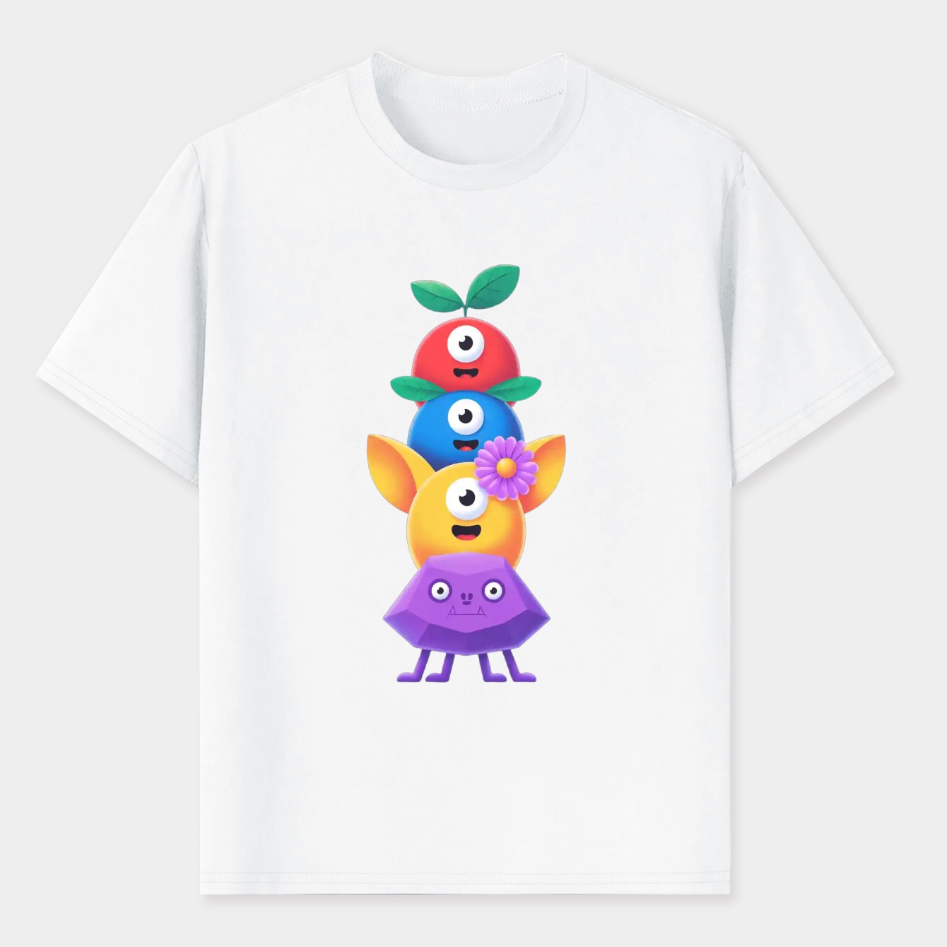 Pikmins Character Stack Design Men's T-Shirt