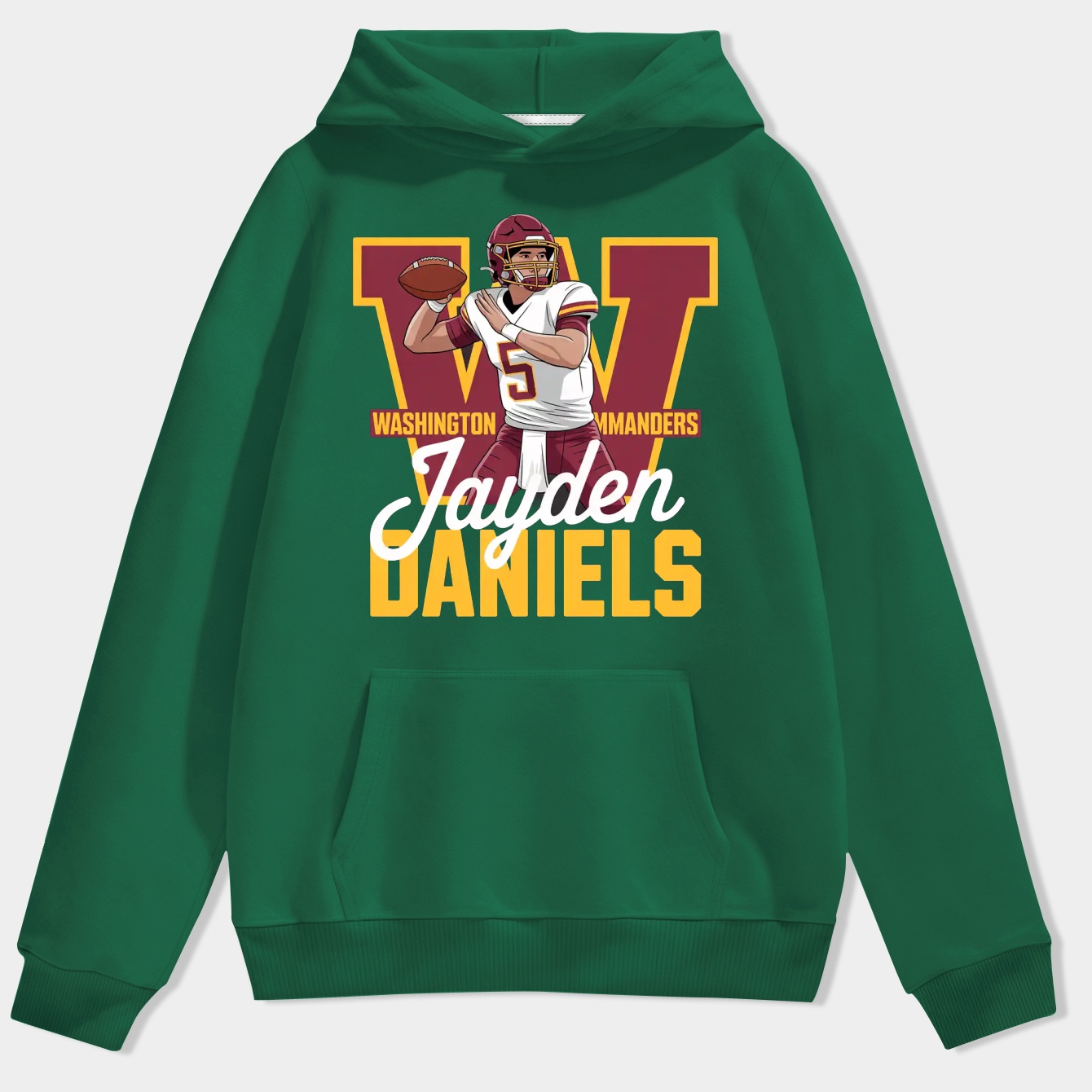Jayden Daniels Washington Commanders Men's Hoodie