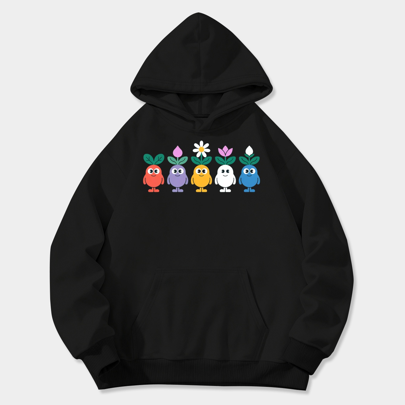 cute pikmin pattern Women's Plus Size Hoodie