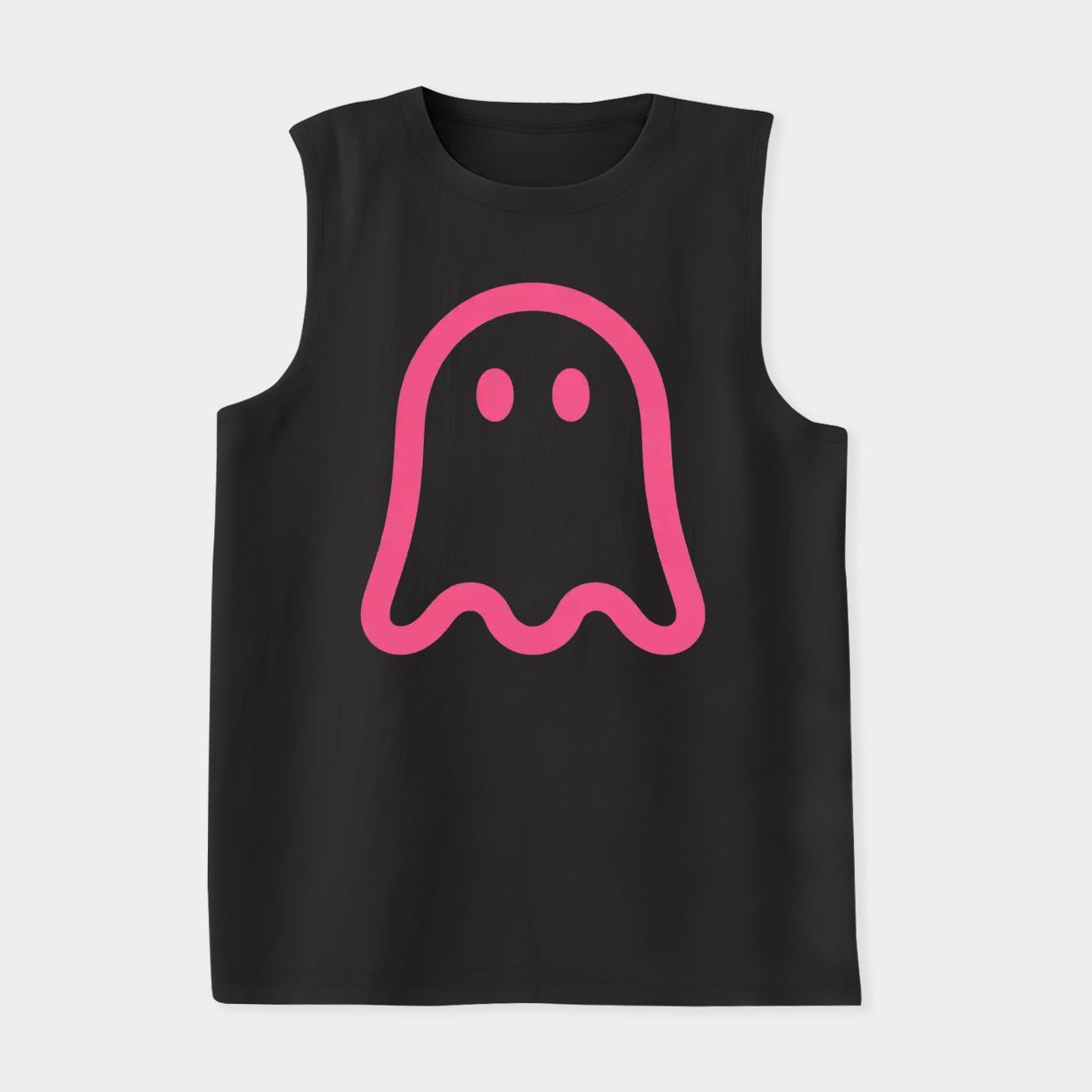 Pink Opaque Ghost Tattoo Women's Soft Tank Top