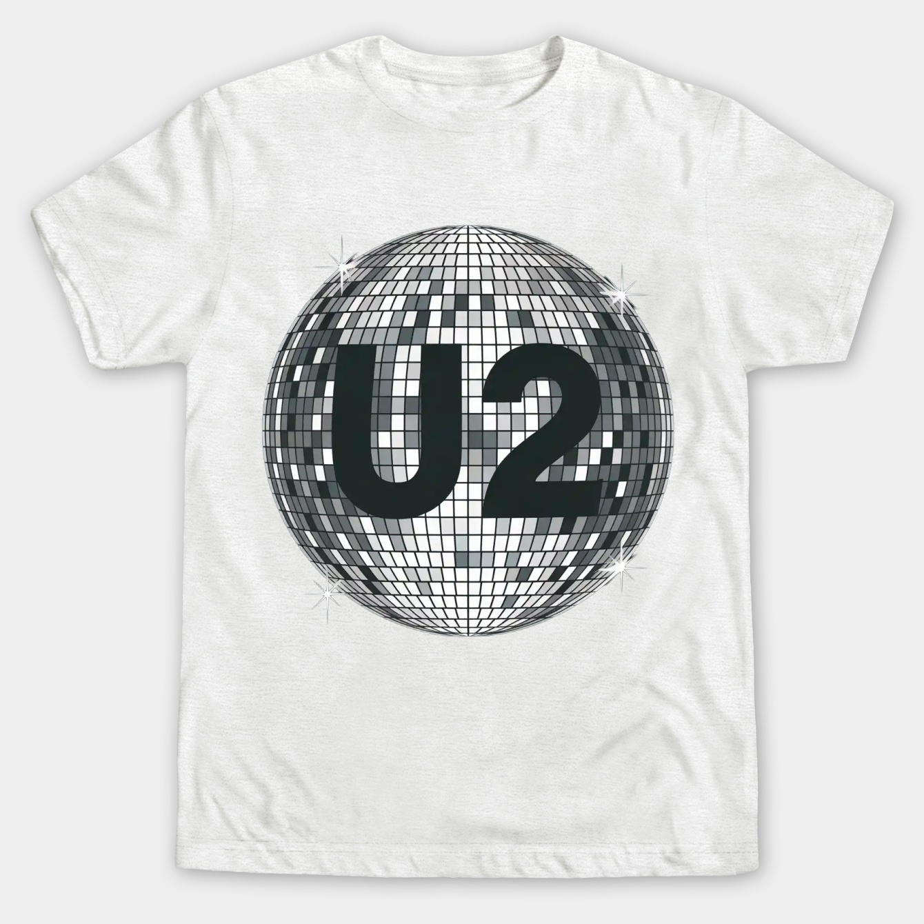 U2 Disco Ball Monochromatic Men's Big & Tall T-shirt