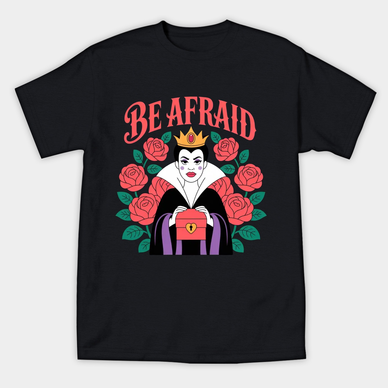 Princesses Evil Queen Be Afraid Women's Athletic Performance T-Shirt