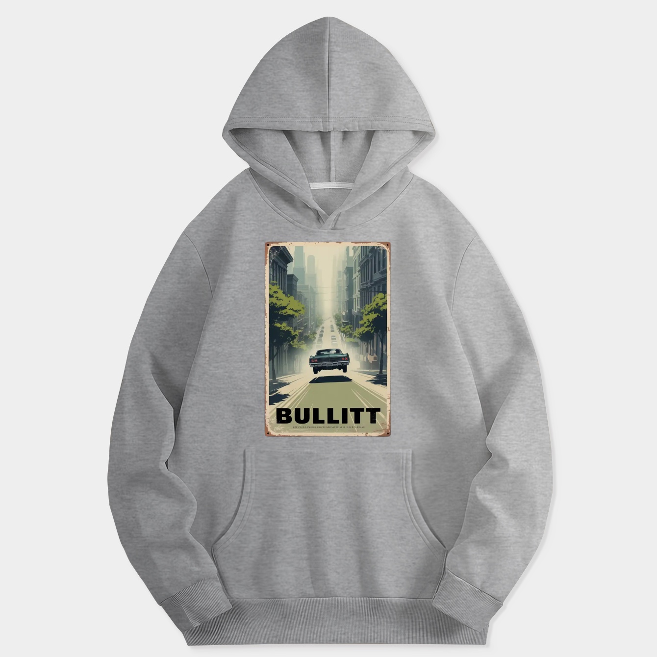 Bullitt retro travel art print