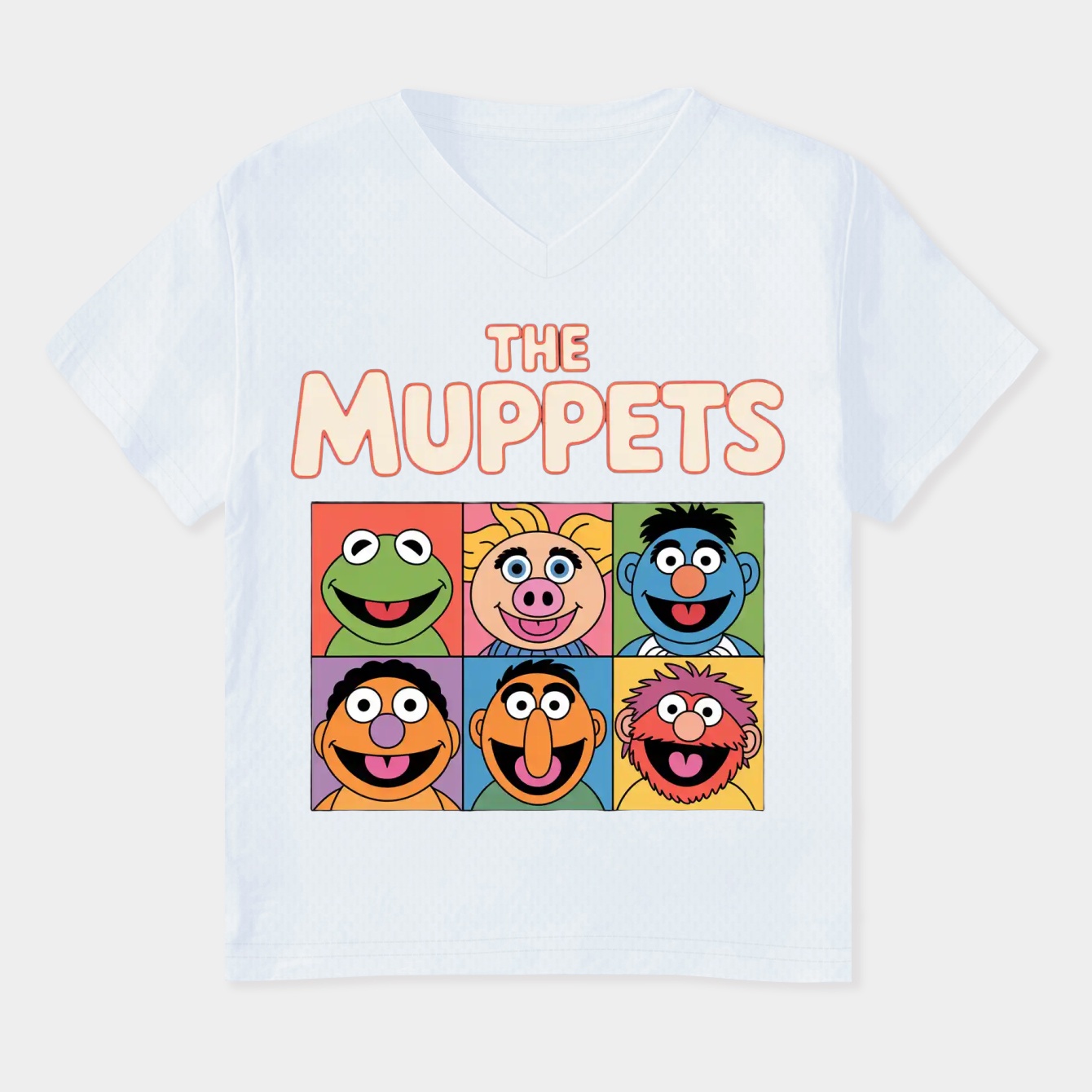 The Muppets Muppet Group Women's Plus Size V-Neck T-Shirt