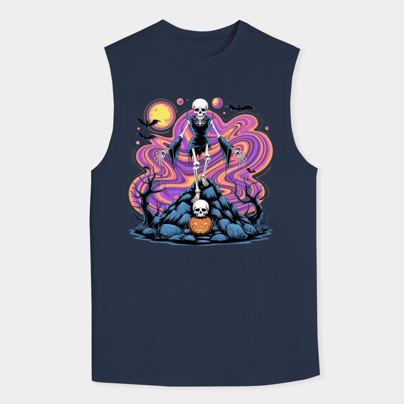 Psychedelic Halloween Men's Big & Tall Tank Top