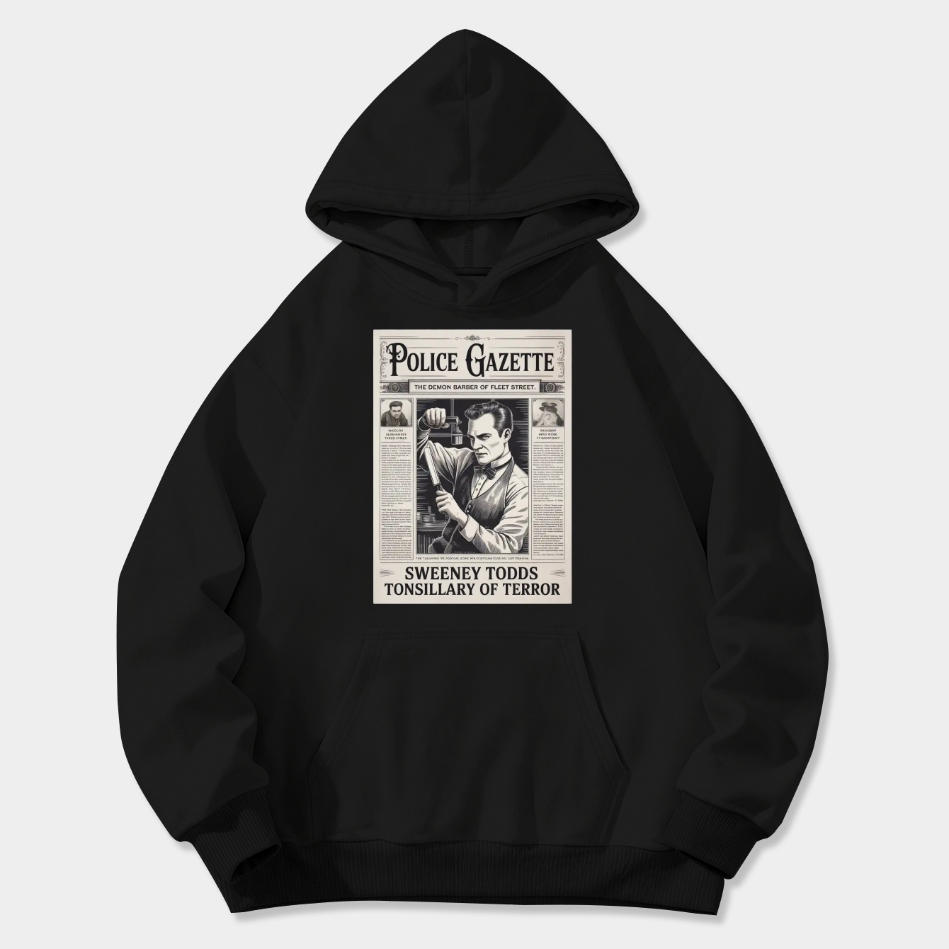 Sweeney Todd Newspaper Women's Plus Size Hoodie