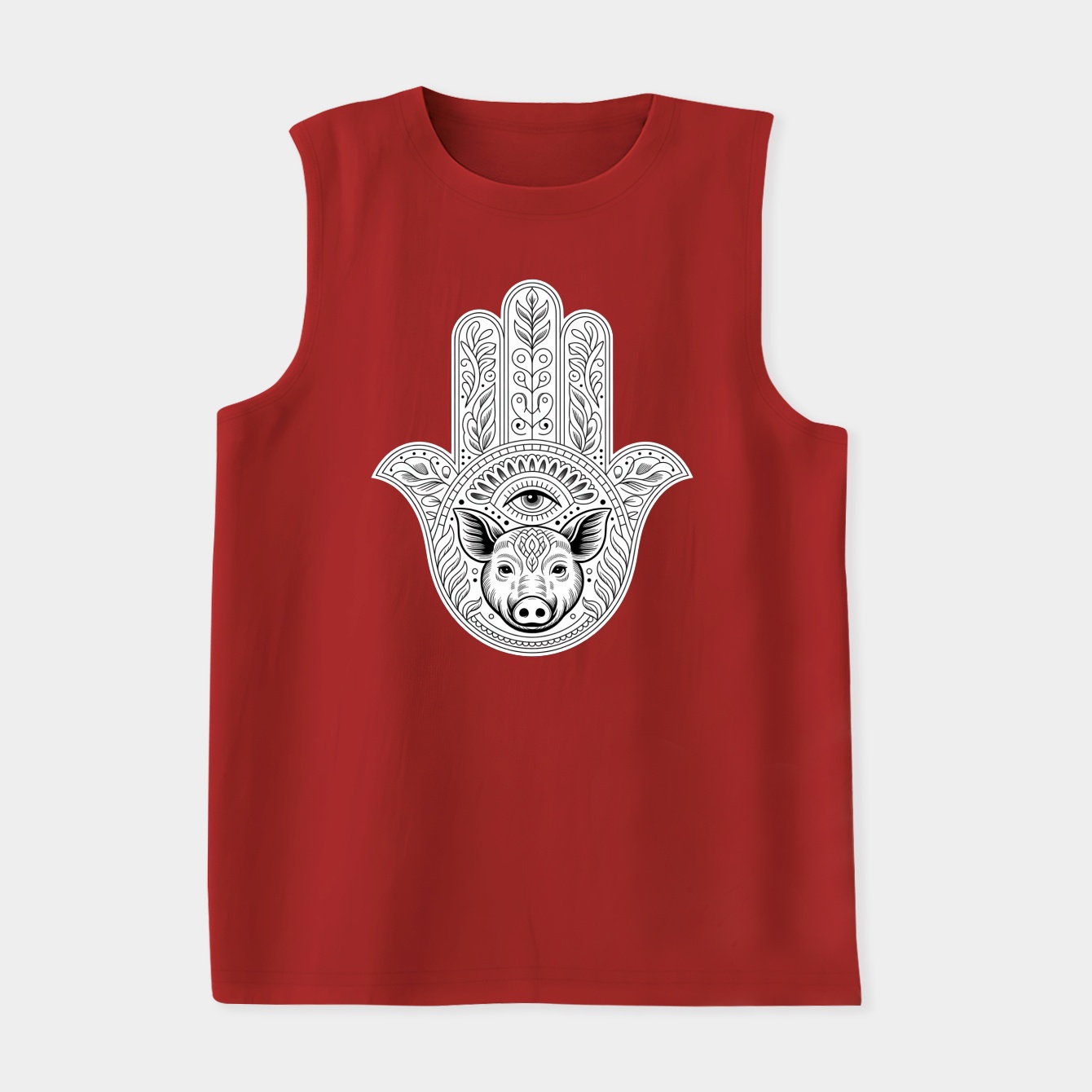 Hamsa Hand Moo Deng Women's Soft Tank Top