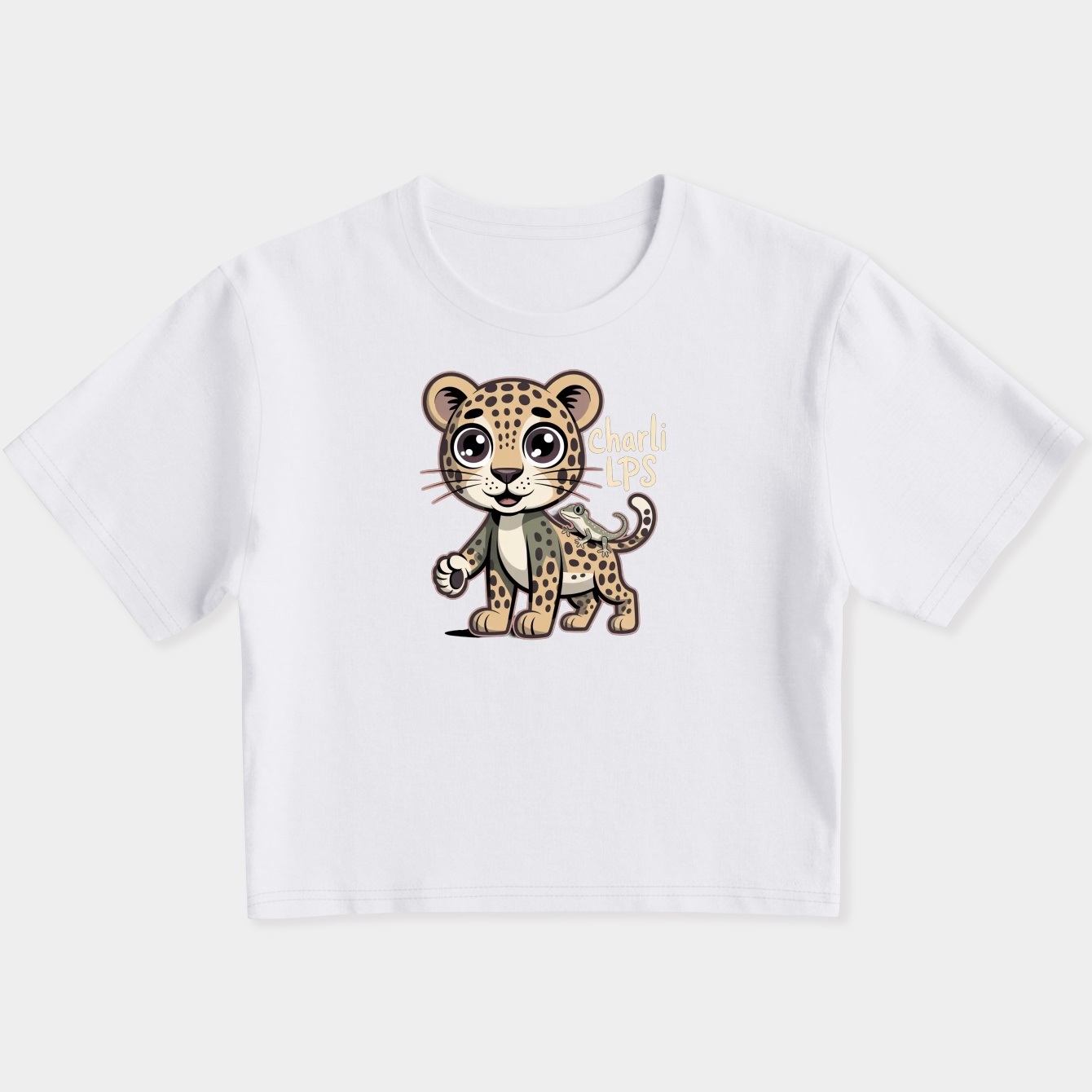 Charli LPS Leopard Women's Slim Fit Baby Tee